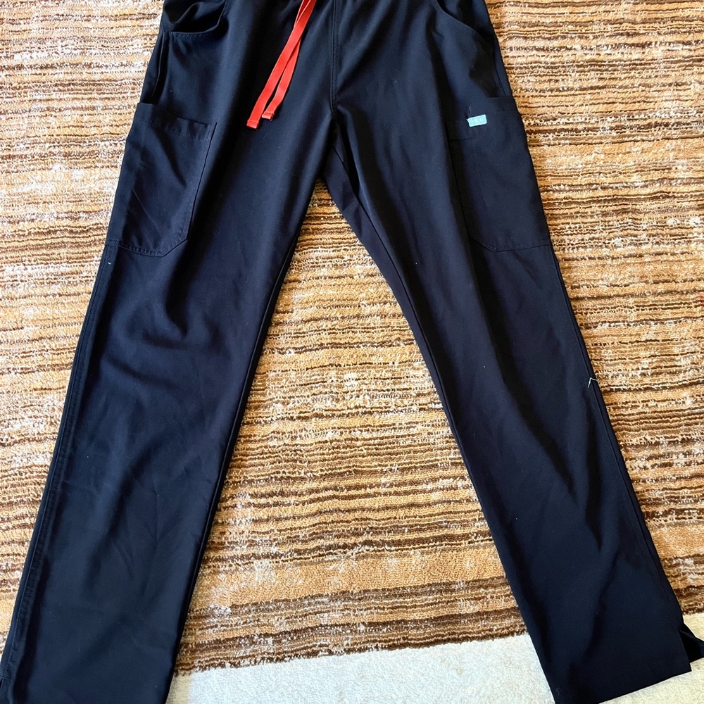 Black High Waist Lago Scrub Pants